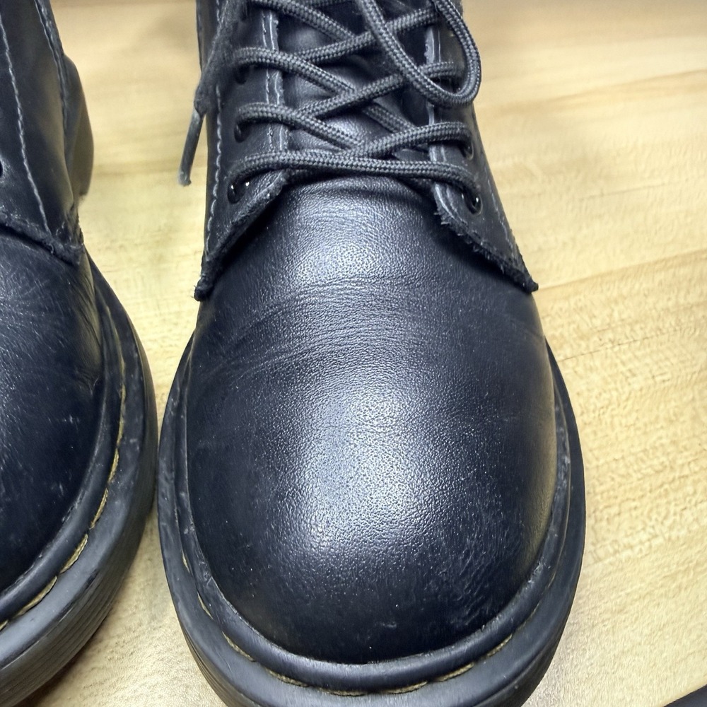 Doc Martens 1460J Black‎ Leather Combat Boots Unisex Black Size 1 READ - Picture 11 of 13